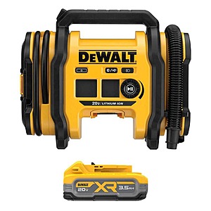 DeWALT DCC020IB 20V MAX Cordless Inflator + DCBP315 3.5Ah POWERSTACK Battery