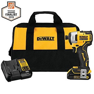 DeWalt ATOMIC  DCF809C1 20V MAX Cordless Brushless Compact 1/4 in. Impact Driver, (1) 20V 1.3Ah Battery, Charger, and Bag $84.5