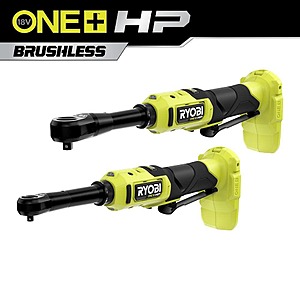 Ryobi ONE+ HP 18V Brushless Cordless 1/4 in. and 3/8 in. Extended Reach Ratchets (Tools Only) $199