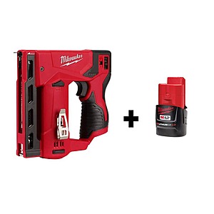 Milwaukee M12 12-Volt Lithium-Ion Cordless 3/8 in. Crown Stapler with M12 2.0Ah Battery $108