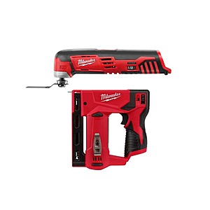 Milwaukee M12 12-Volt Lithium-Ion Cordless Oscillating Multi-Tool with M12 12-Volt Lithium-Ion Cordless 3/8 in. Crown Stapler $124