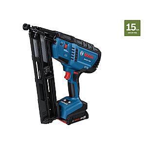 Bosch 18V 2 1/2-in 15ga Finish Nailer + Free 4 Ah Starter Kit Brushless Cordless | GNH18V-15MAN $199