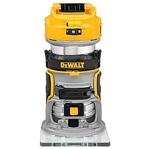 DEWALT DCW600B Router 20 V Brushless Motor 25500 RPM Cordless Fixed Base Dual LEDs Variable Speed $119