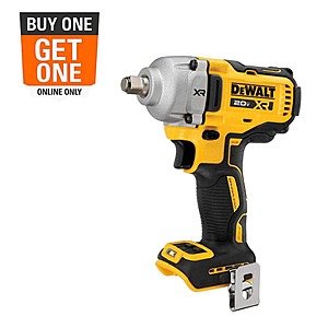 BOGO DeWalt DCF891B 1/2 in. Impact Wrench & Free 1.7 Ah Powerstack Starter Kit Cordless 20V MAX XR $199 @HomeDepot