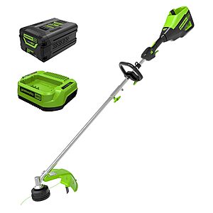 Greenworks 60V 16 in Cordless String Trimmer, 4.0 Ah Battery $199.99