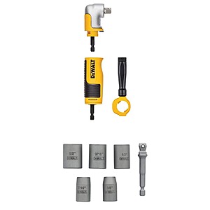 DeWalt MAX Modular 3/8 in. Drive Right Angle Attachment and MAX Ultra 3/8 in. Socket Set (6-Piece) with 1/4 in. Adapter $27.97