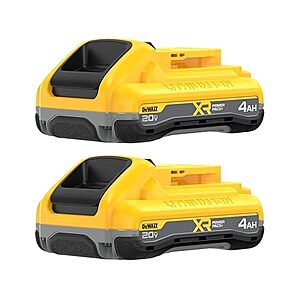 2-Pk 4Ah DeWALT Powerpack MAX XR Battery $100 + Free S&H w/ Prime