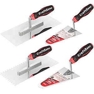 CRAFTZONE 4-Piece Masonry Trowel Set $12.24