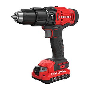 CRAFTSMAN V20 1/2-in 20v Hammer Drill (2) 3 Ah Batteries and Charger Variable Speed Cordless  | CMCD711C2