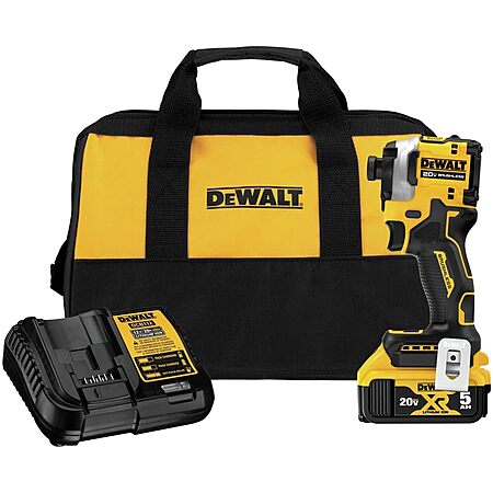 DEWALT DCF850P1 ATOMIC 20V MAX 1/4" Impact Driver Kit w/5.0ah battery $100