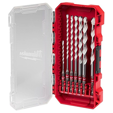 Milwaukee SHOCKWAVE Carbide Multi-Material Drill Percussion Bit Set (7-Piece) $18.97 @HomeDepot