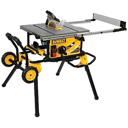 DEWALT 10-in 15 -Amp Portable Jobsite Table Saw with Foldable Rolling Stand one_size | DWE7491RS $499