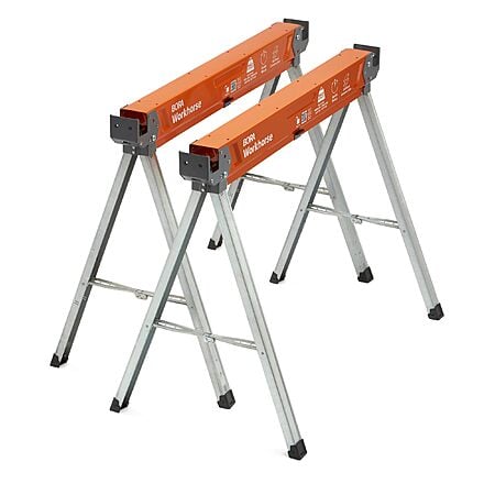BORA Workhorse Saw Horses 2 pack Folding Heavy Duty Metal PM-3350T $80