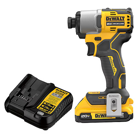 DEWALT DCF840D1 20v max 1/4-in Brushless Cordless Impact Driver Kit with 2.0 Ah battery and charger | DCF840D1 $99