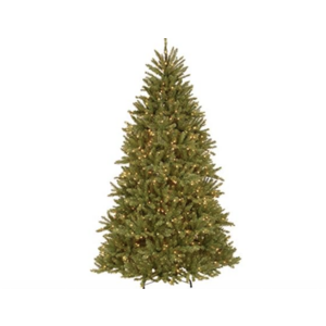 National Tree Company Pre-Lit Artificial Full Christmas Tree, Green, Dunhill Fir, White Lights, Includes Stand, 7.5 Feet $76.99 @ Woot!