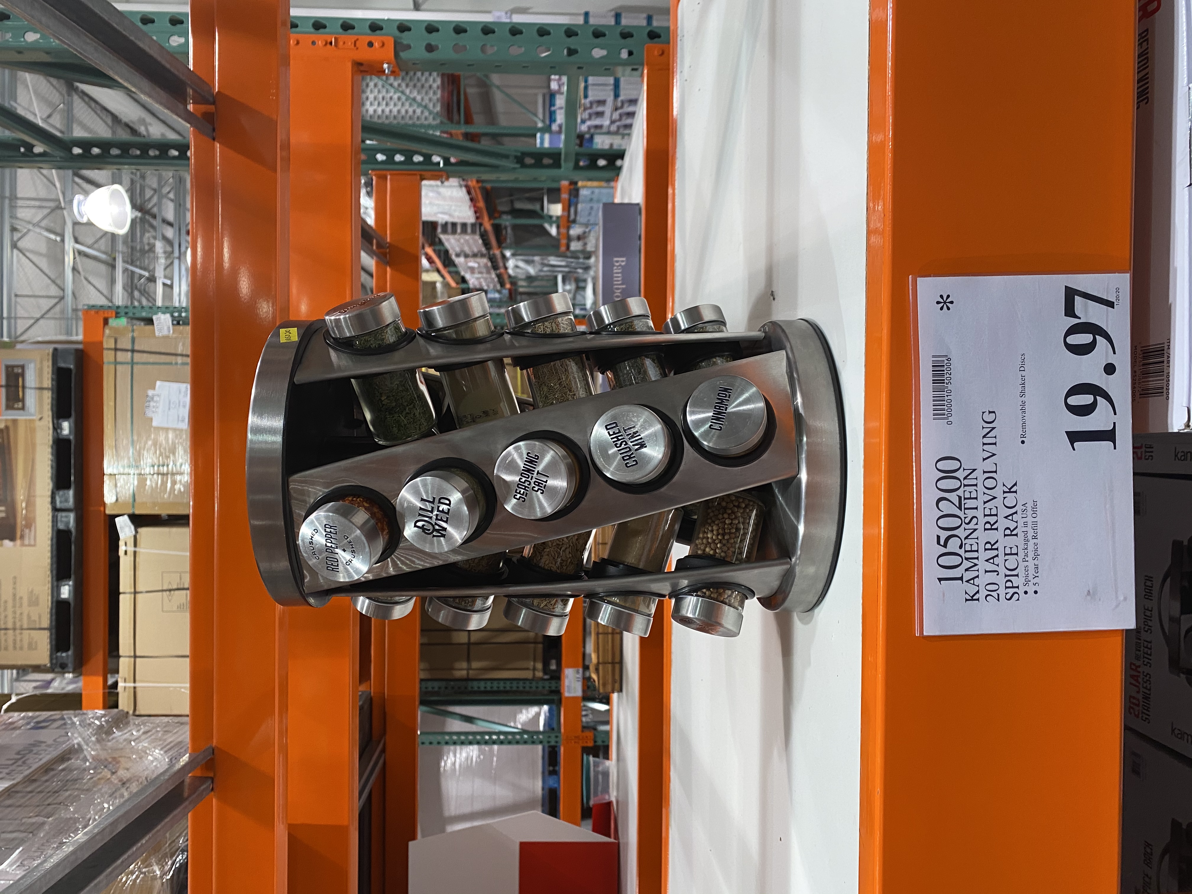 Kamenstein 20 spice revolving rack in store Costco $19.97 ymmv