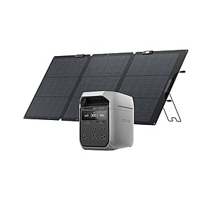 1024Wh DELTA 3 Plus with 160W TOPCon Solar Panel, 1800W Output/Surge 3600W, LFP Power Station, Home Backup, Camping $699