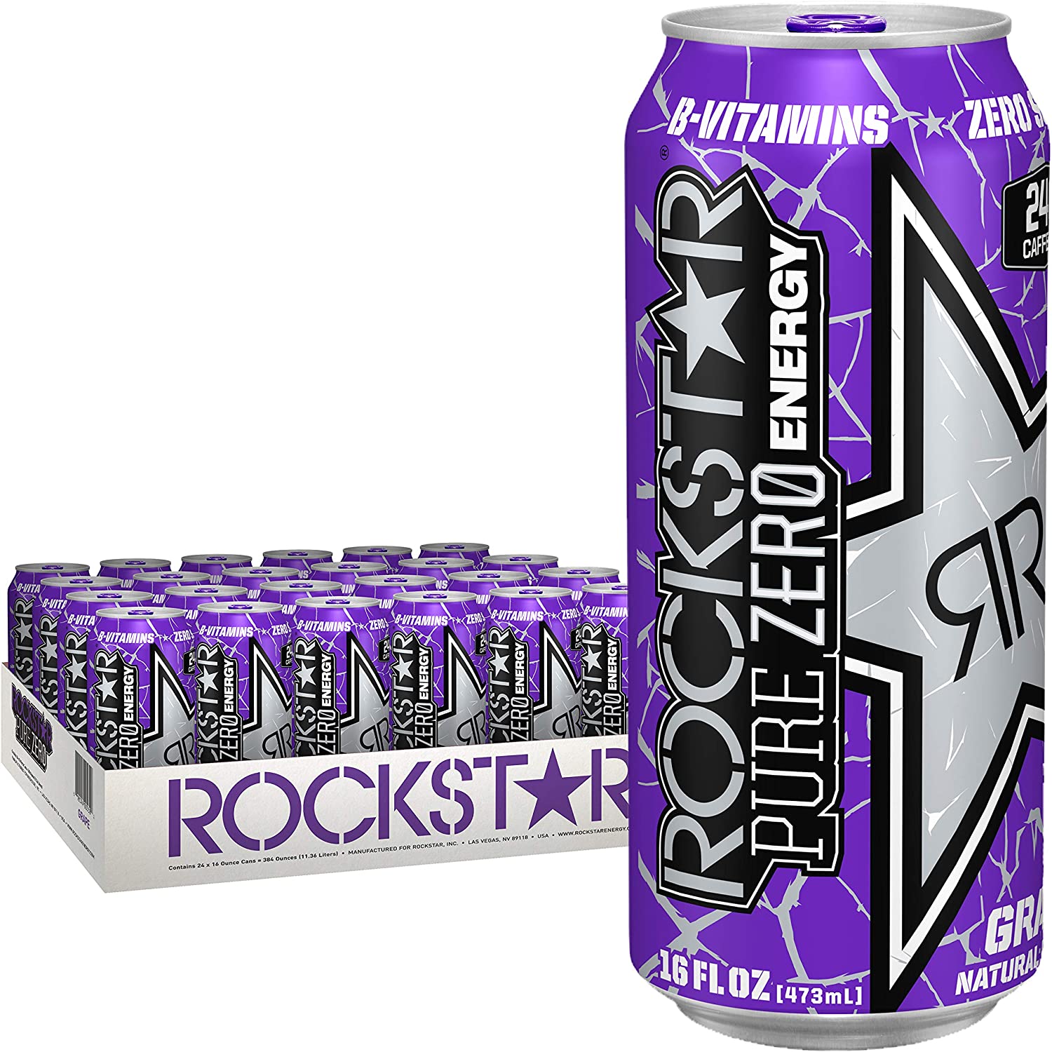 Rockstar Pure Zero, Grape, 24 Count $23 w/S&S