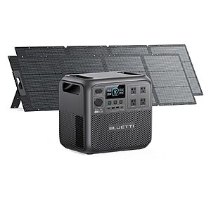 BLUETTI Solar Generator Elite 200 V2 with 2 200W Solar Panels Included (Ships Separately)  $1299