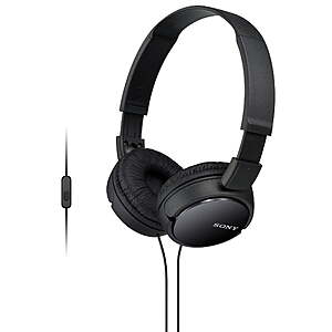 Sony MDR-ZX110 Wired On-Ear Headphones, Black  $9.88