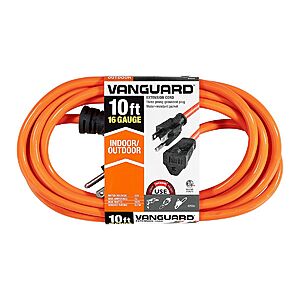 VANGUARD 10 ft. x 16/3 Gauge Indoor/Outdoor Extension Cord, Orange $5.39