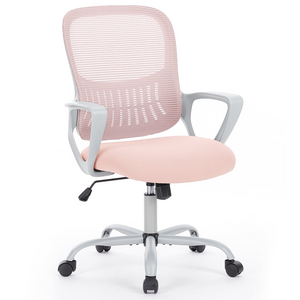 edx Desk Chair with Ergonomic Lumbar Support for Home, Office, Bedroom, 250lbs, Pink - Walmart.com $49.89