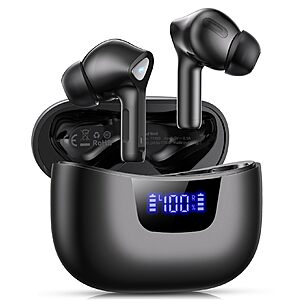 Wireless Earbuds Bluetooth V5.3 50H Playback Deep Bass Stereo IPX7 Waterproof +  $5.99 Free Shipping w/Prime