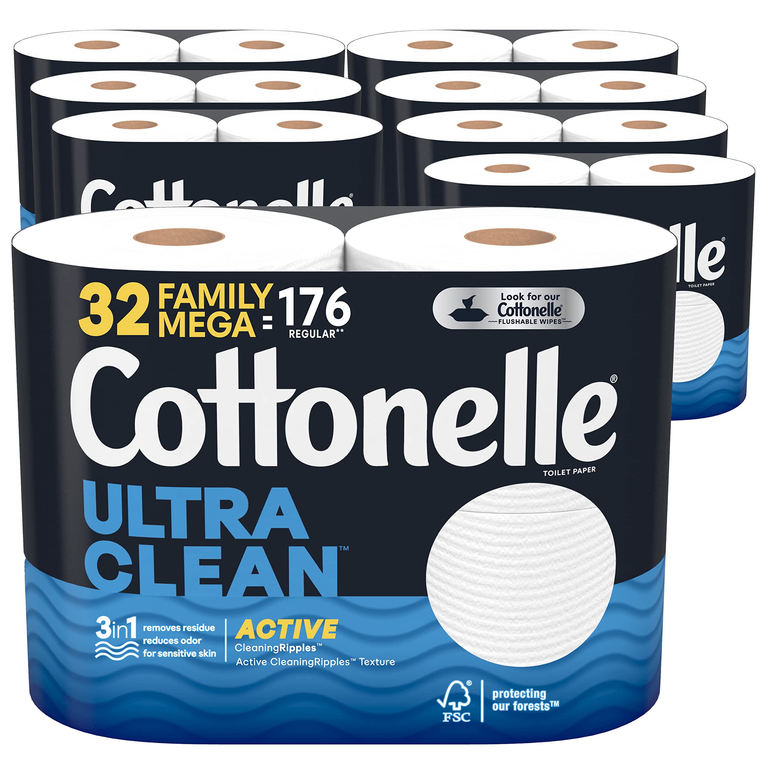 56ct Cottonelle Family Mega Rolls Toilet Paper (Clean) + $15 Amazon Credit $53.26