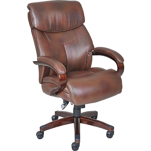 La-Z-Boy Bradley Faux Leather Executive Chair, Roast Chestnut (44762) $149.99