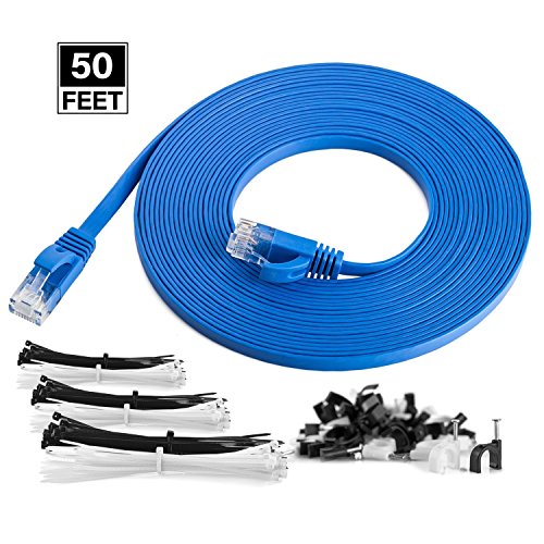 CAT6 Flat Ethernet Pure Copper Cable 25’ to 100’ ft. $5.81 - $9.59 @ Amazon