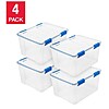 IRIS 44 Quart Weather Pro-Seal Storage Bin, 4-pack $44