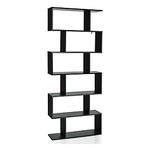 Costway 6-Tier S-Shaped Bookshelf, Z-Style Storage Display Bookcase – $73 + Free Shipping