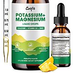 Potassium Magnesium Glycinate Supplement-High Absorption Magnesium Complex Liquid Drop with Calcium, Potassium, Vitamin D3 &amp; Zinc for Sleep,Leg Cramps, Muscles &amp; Energy $5.74
