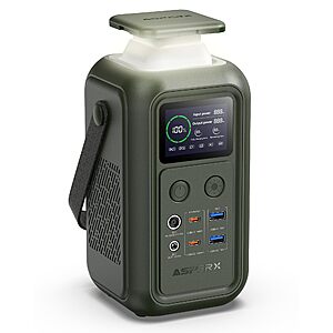 192Wh AsperX Portable 4-Port USB Power Station, up to 200W Total, 140W USB-C  + Free Shipping