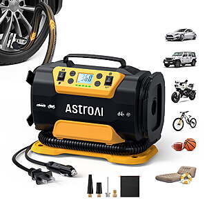 AstroAI Portable Tire Inflator and Air Compressor 150 PSI $42.99