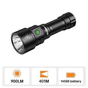 Wurkkos TS15 Rechargeable Flashlight w/SFT25 LED, 401m Beam Distance; free S&H $17.99