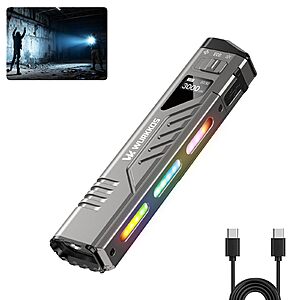 Wurkkos TD11 Rechargeable EDC Flashlight w/OLED Display, 3000 lumens, free S&H, lowest ever price $65.99