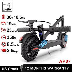 AOVOPRO AP07 10.5Ah Electric Scooter (up to 264lb, 18 miles) $132.10 + Free S&H