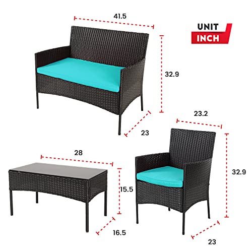 Patio Furniture Set 4 Pieces Outdoor Furniture $157.49 + Free Shipping