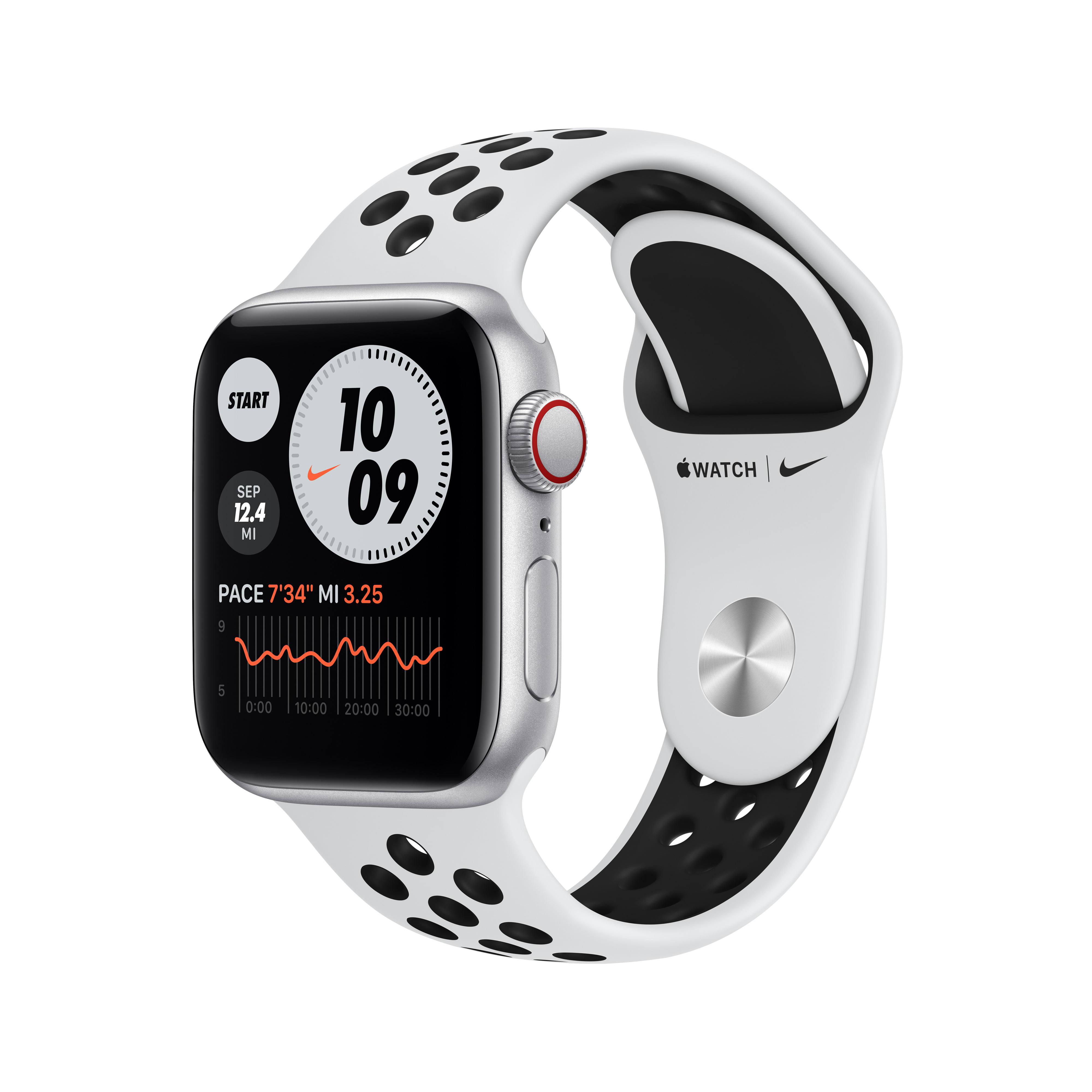 Apple Watch Nike SE (1st Gen) GPS + Cellular, 40mm Silver Aluminum Case with Pure Platinum/Black Nike Sport Band - Regular $179 + Free Shipping