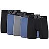 Gildan Men's Underwear Cotton Stretch Boxer Briefs, Multipack, Black Soot/Slate Blue/Grey Flannel (5-Pack), X-Large $10.73