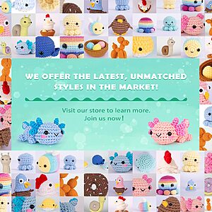 Crochetta Crochet Kit for Beginners,Crochet Starter Kit w Step-by-Step Video Tutorials,Easy Beginner Crochet Kit for Adults,Women & Men,(Axolotl 2Pack) $11.04