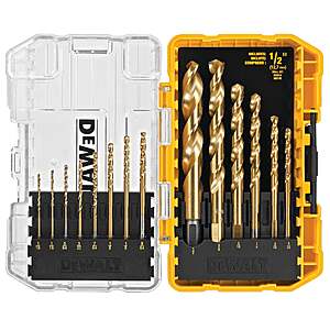 Select Stores: 14-Piece DeWALT Titanium Nitride Speed Tip Drill Bit Set $10 In-Store Pickup Only