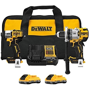 DEWALT 20V MAX XR 1/2" Hammer Drill & 1/4" Impact Driver Kit + $20 Store Rebate