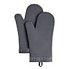KITCHENAID Ribbed Soft Silicone Oven Mitt 2-Pack Set, 7.5&amp;quot;x13&amp;quot;, Charcoal Grey, Limited Time Deal + Free delivery $11.28