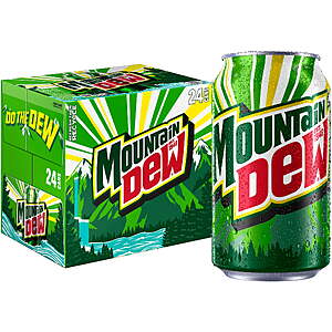 Mountain Dew Citrus Soda, 12 fl oz 24 Pack Cans