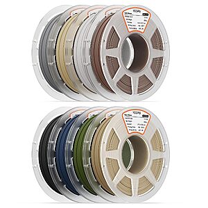 250g PLA+ Matte Filament 1.75mm Bundle Individually Vacuum Packed, 8 Rolls $33.99