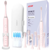PERECT Ultrasonic Electric Toothbrush w/ 6 Brush Heads &amp;amp; Travel Case - $8.99 (50% Off) $8.99