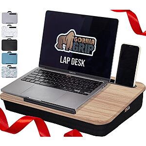 GORILLA GRIP Laptop Lap Desk with Phone Holder Light Wood Color $20.99