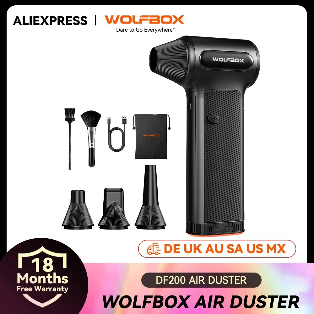 WOLFBOX DF200 Cordless Air Duster with Removable Battery $59 + Free S/H